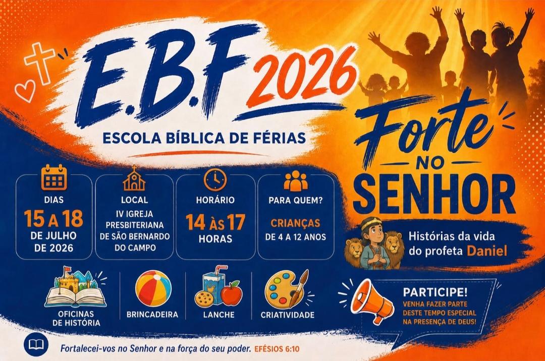 Escola Bíblica de Férias (EBF) 2026